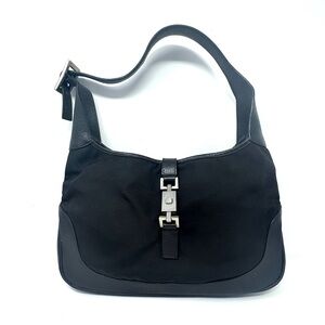 Gucci Jackie Vintage Black Nylon & Leather Bag – Iconic Style, Authentic